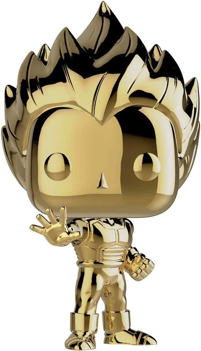 Funko Pop! Animation: Dragon Ball Z - Super Saiyan Vegeta Gold Chrome Tokyo SDCC Exclusive - Image 1