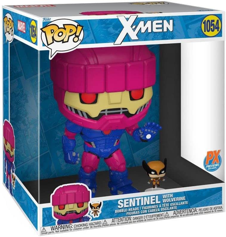 Funko Pop! Jumbo Marvel: X-Men – Sentinel with Wolverine #1054 PX Previews Exclusive