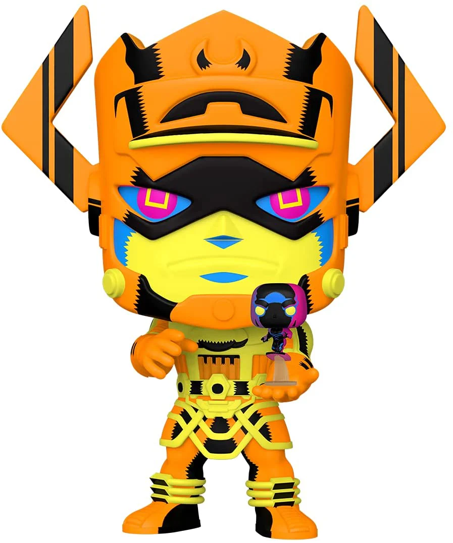Funko Pop! Jumbo Marvel Galactus with Silver Surfer Black Light Chase 10" Vinyl Figure - Image 1