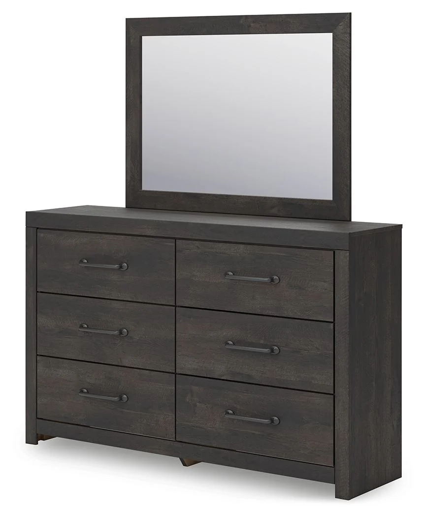 Hollivern - Dresser And Mirror - Dark Gray - Image 3