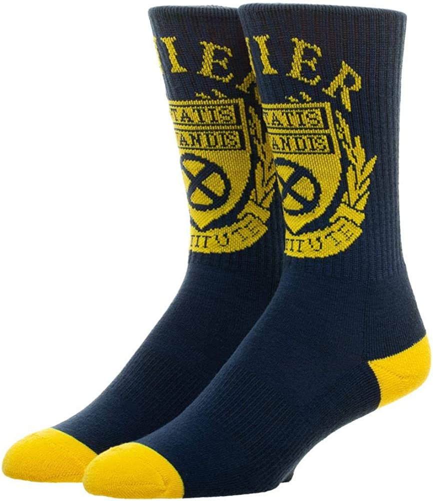X-Men Xavier School Marvel Comics Crew Socks - Image 1