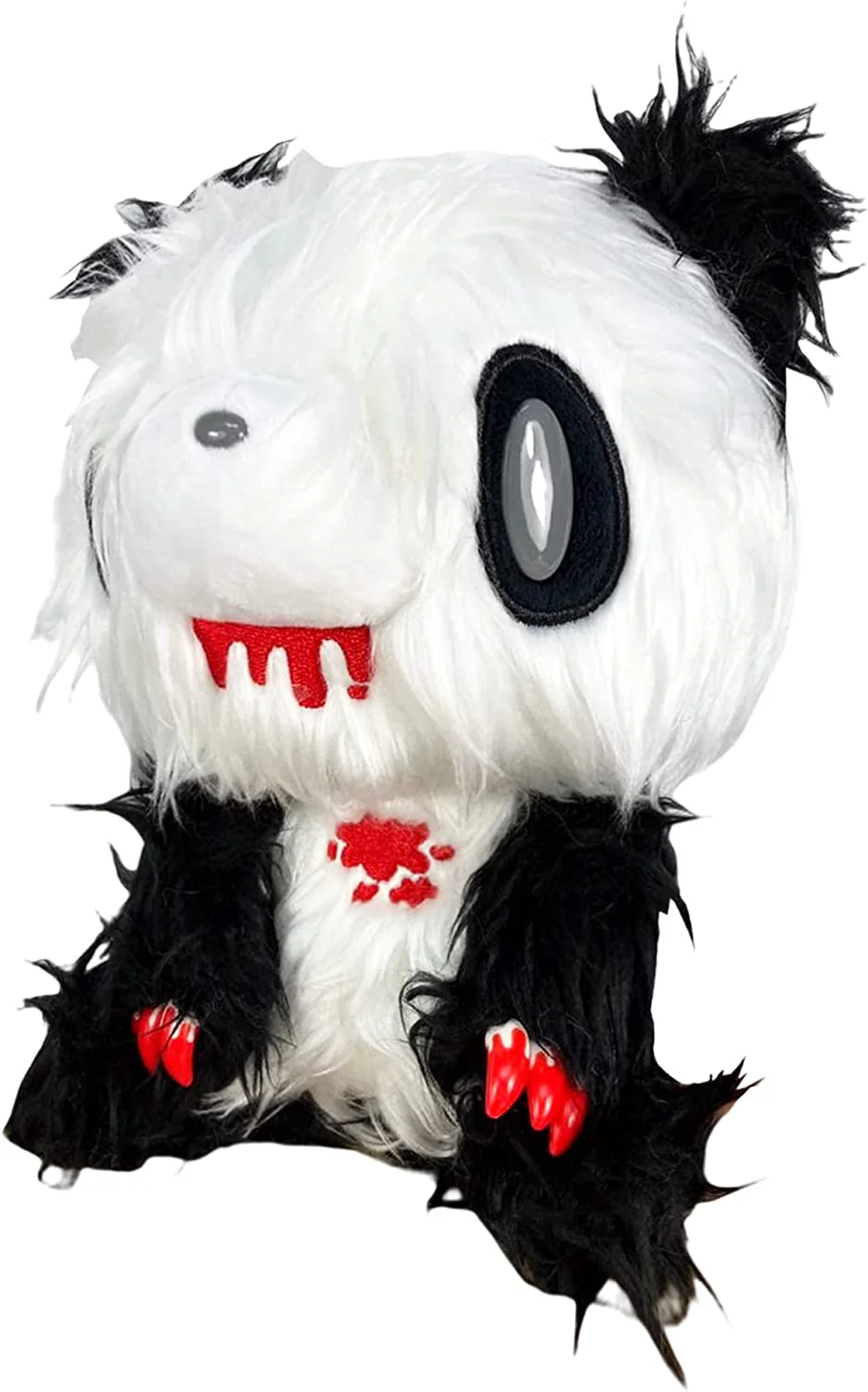 Great Eastern Entertainment Gloomy Bear - Black White Gloomy Bear Sitting Pose Long Hair Fur Plush 7" - Image 2