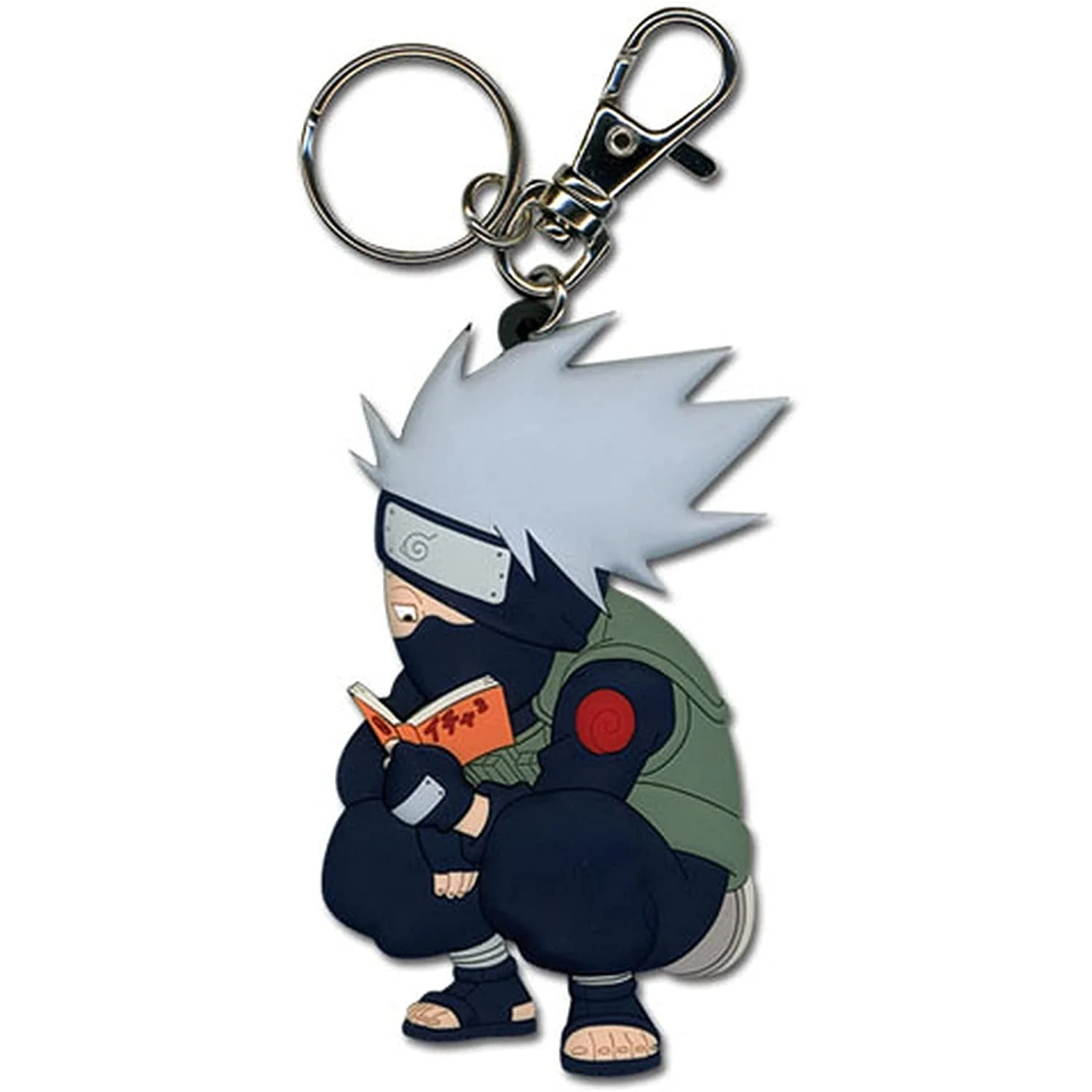 Naruto Kakashi Reading The Paradise Keychain Great Eastern Entertainment - Image 1
