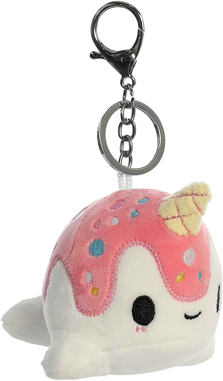 Tasty Peach Aurora 4" Vanilla-Berry Nomwhal Clip-On - Image 1