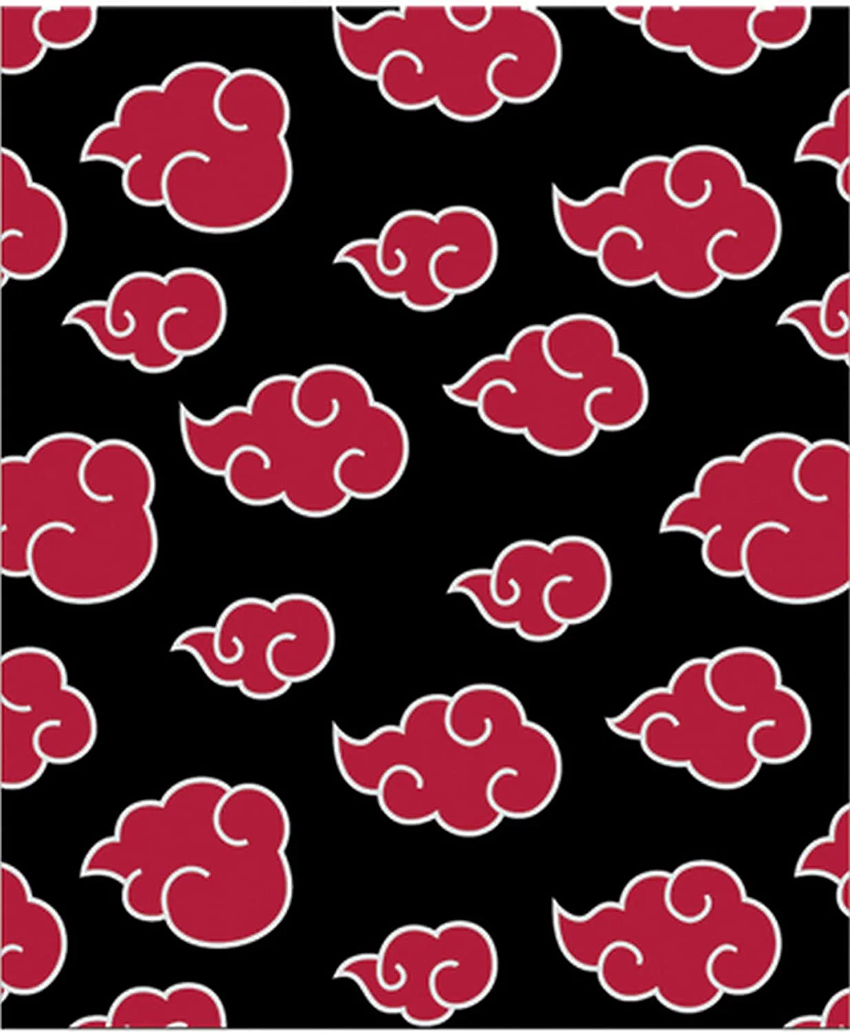 Naruto Shippuden Anti Leaf Clouds Akatsuki Throw Blanket 50in By 60in - Image 1