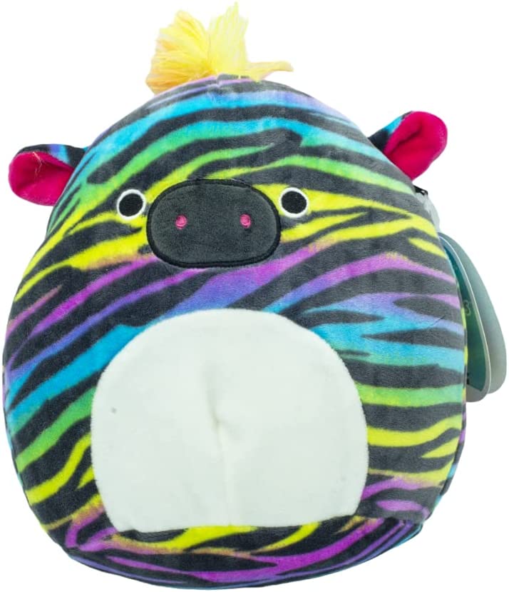 Squishmallows Safiyah The Rainbow Zebra Squishy Soft 8in Colorful Crew Plush - Image 1