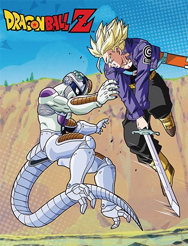 Dragon Ball Z Mecha Frieza & Trunks Fleece Throw Blanket 46in. By 60in. - Image 1