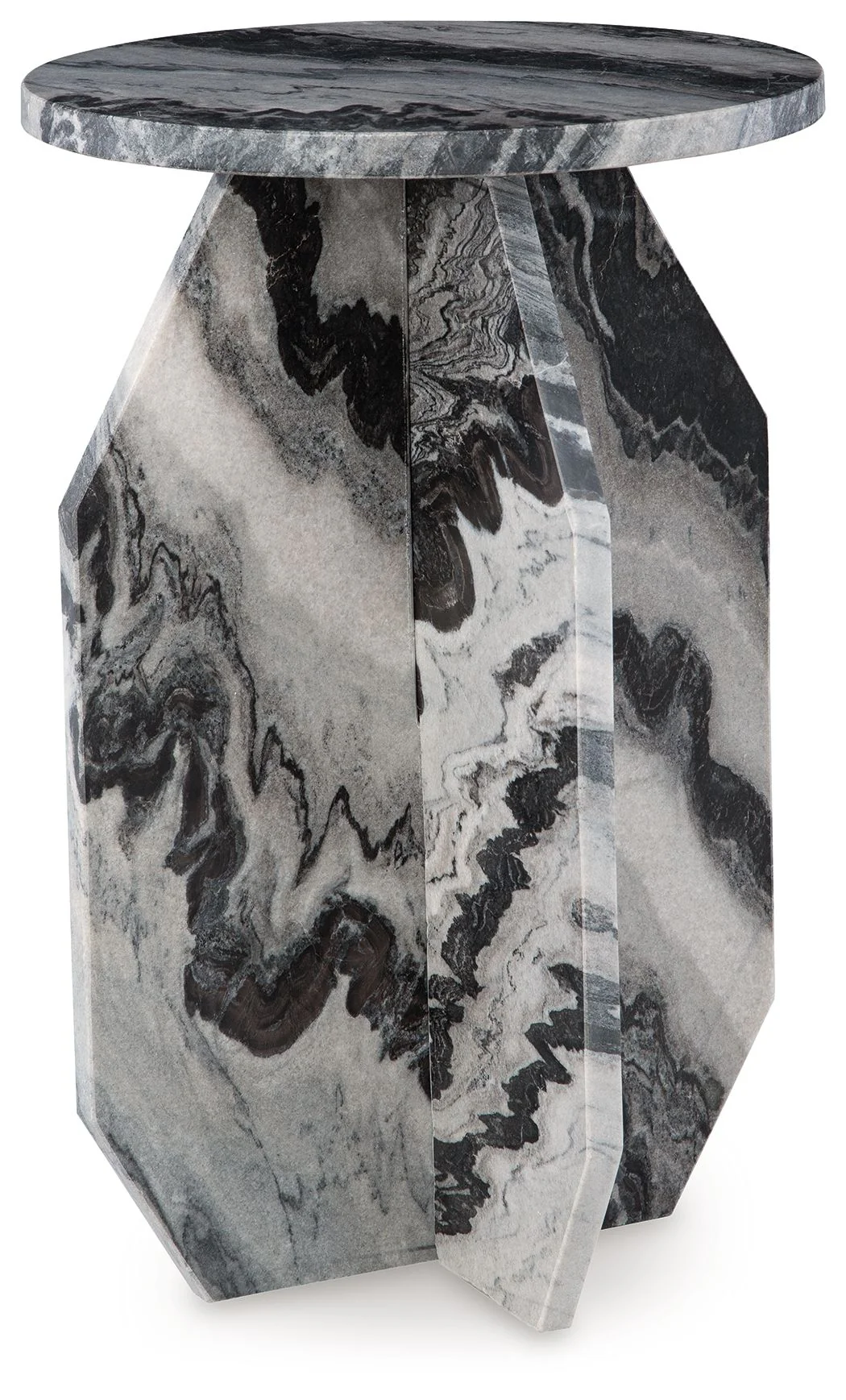 Wrenlane – Accent Table – Black / White / Taupe
