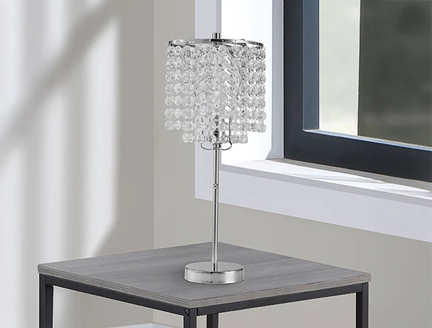Chrome Table Lamp 19"h - Image 1