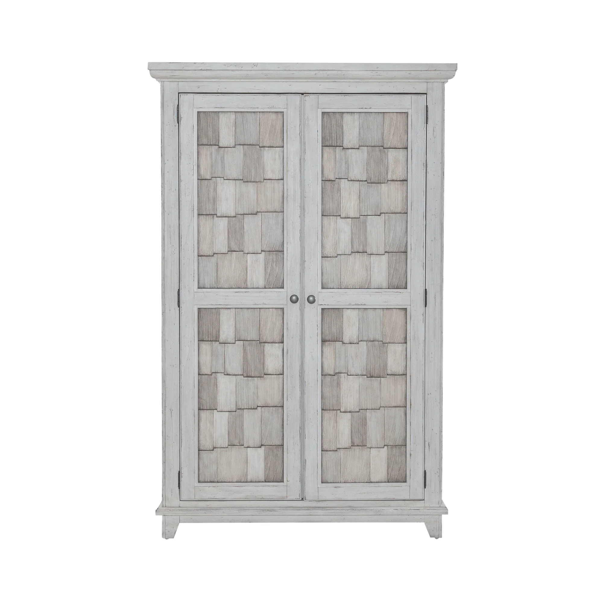 River Place - Armoire - Riverstone White & Tobacco - Image 2