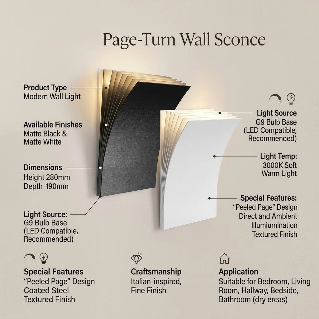 Open Book Ambient Wall Sconce Light - Image 2