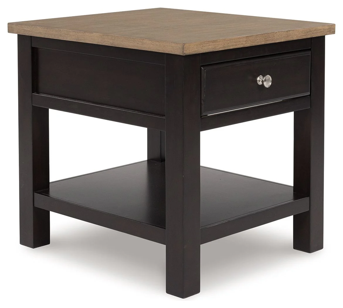 Drazmine – Rectangular End Table – Brown