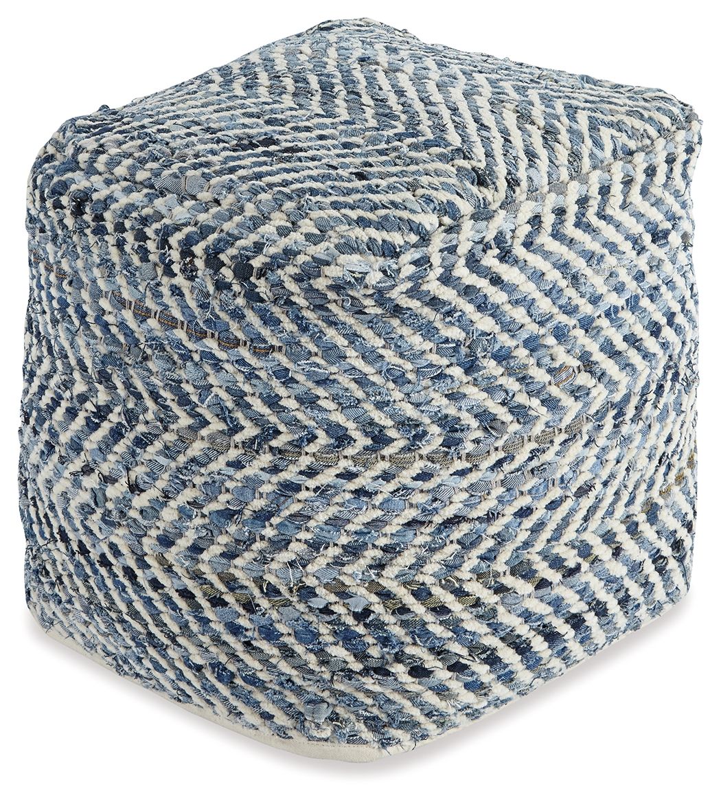 Chevron – Pouf – Blue