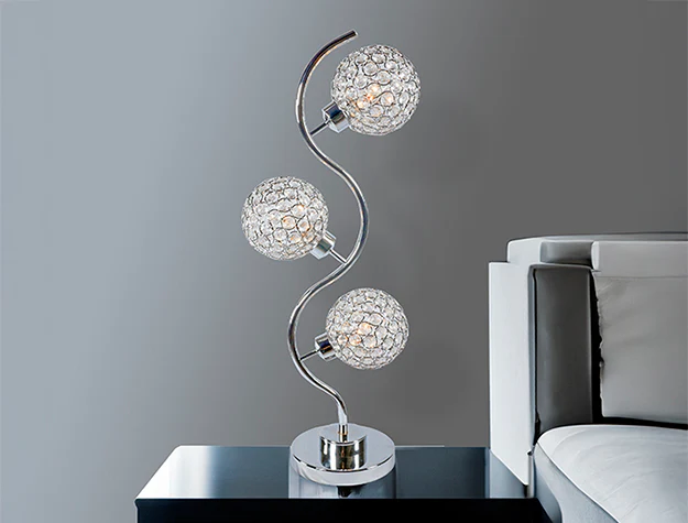 Crystal 3 Globe Table Lamp - Image 1