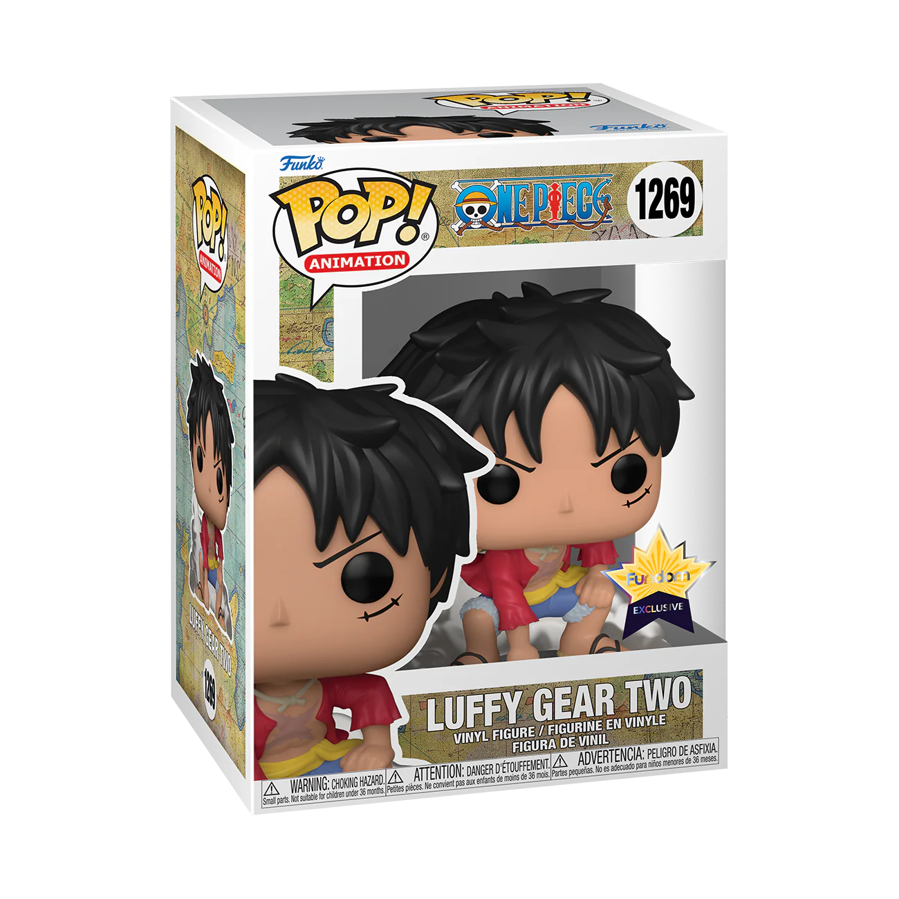 Funko Pop! Animation: One Piece - Monkey D. Luffy Gear Two #1269 Fundom Exclusive - Image 2