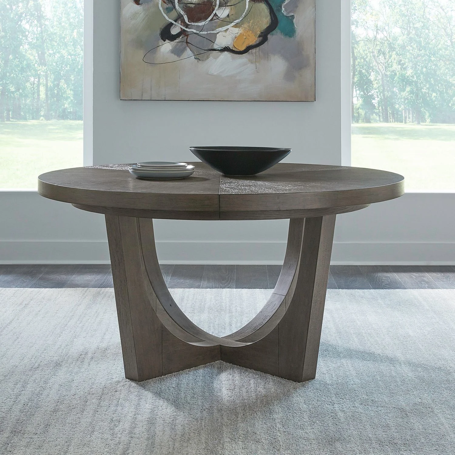 Cascade Falls - Pedestal Table - Satin Espresso - Image 3