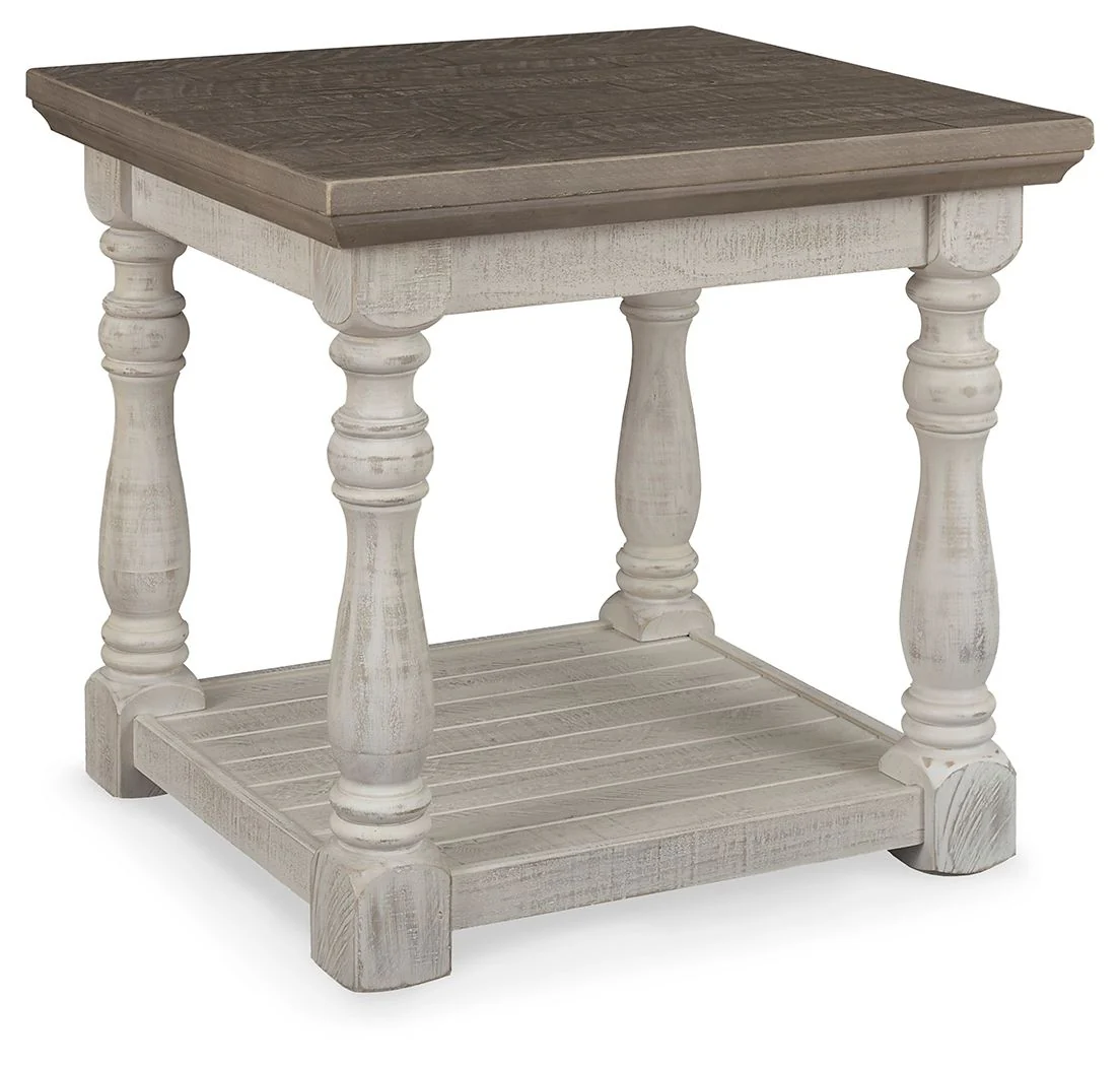 Havalance – Rectangular End Table – Gray / White