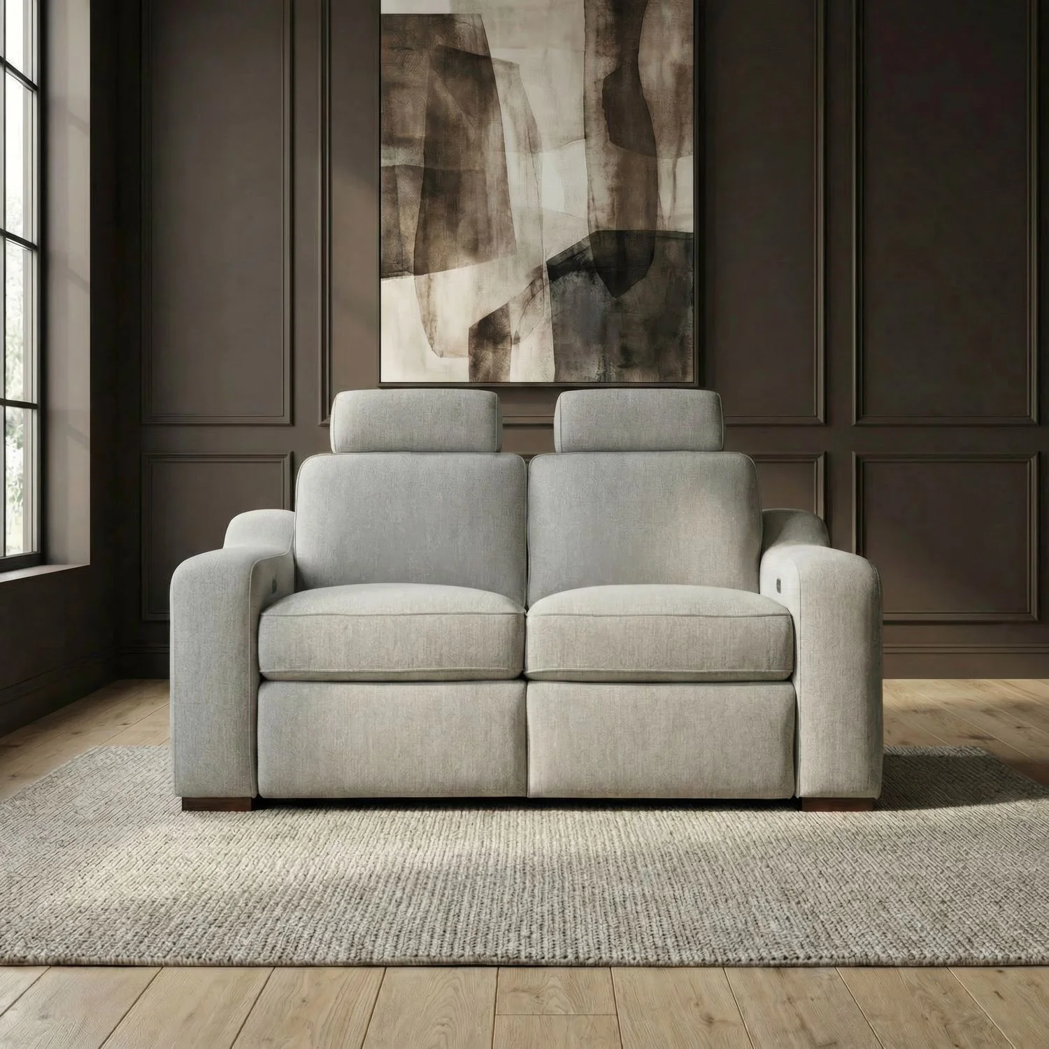 Archer – Loveseat With Power Footrest & ZW – Hampstead Dove