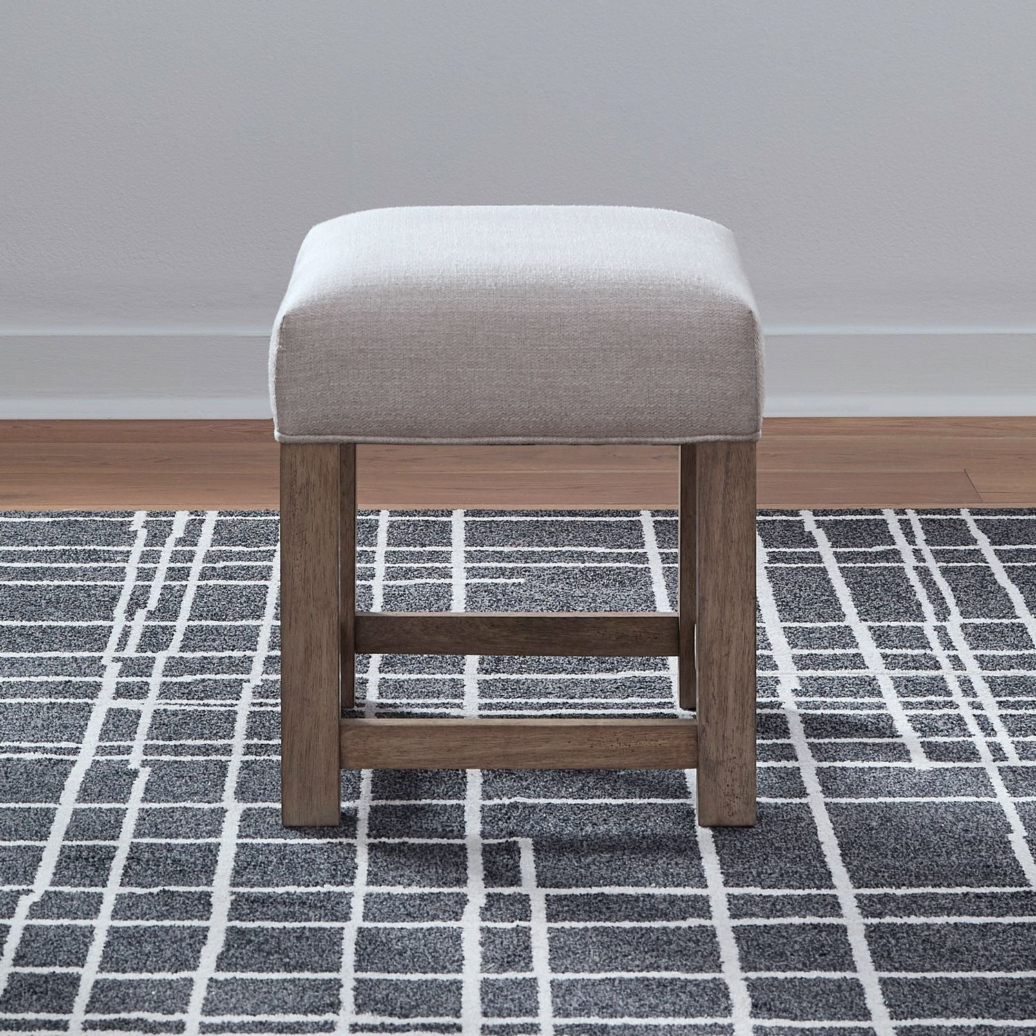 Corso - Upholstered Console Stool - Natural & Concrete - Image 1
