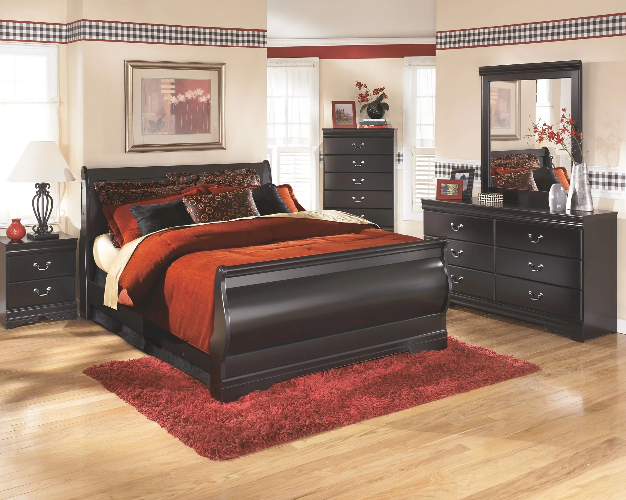 Huey Vineyard - Two Drawer Night Stand - Black - Image 2