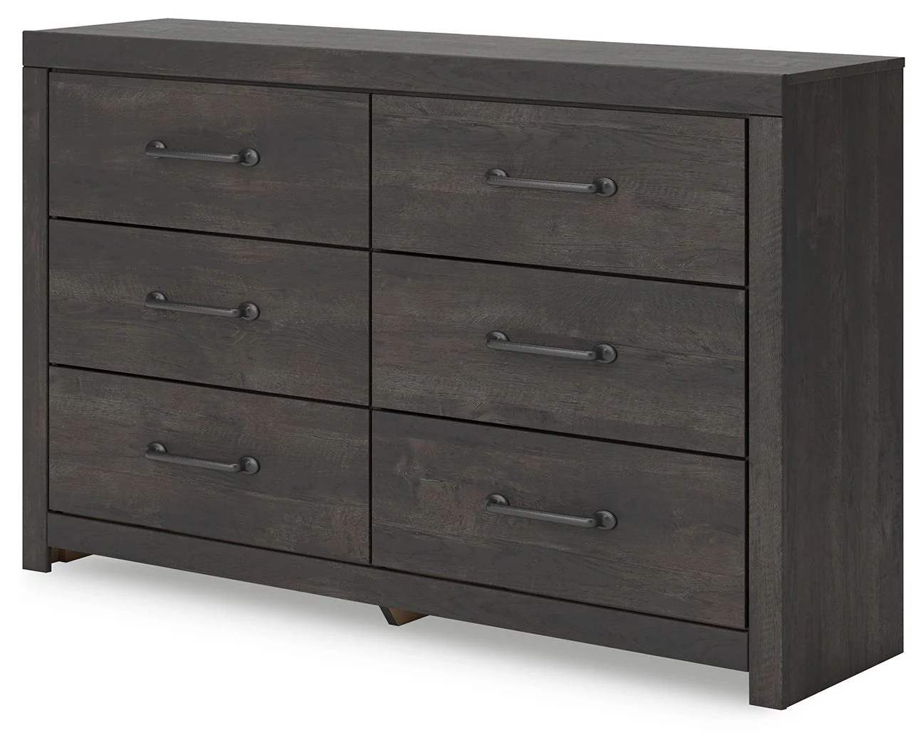 Hollivern - Six Drawer Dresser - Dark Gray - Image 2
