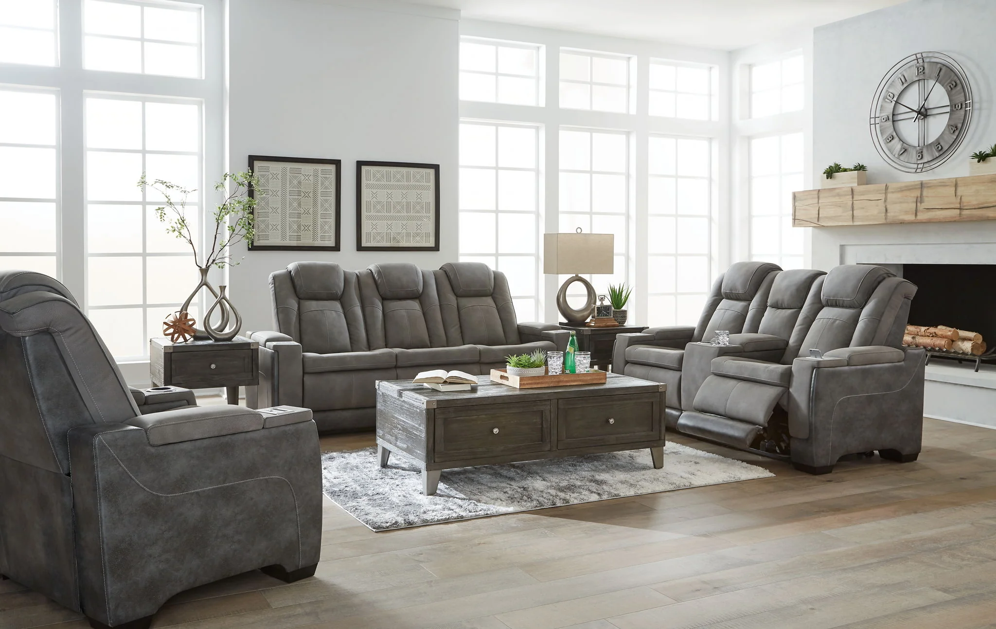 Next-Gen Durapella - Power Reclining Living Room Set - Image 2