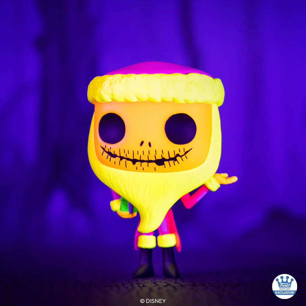 Funko Pop! Disney: The Nightmare Before Christmas - Santa Jack Skellington Blacklight Exclusive - Image 2