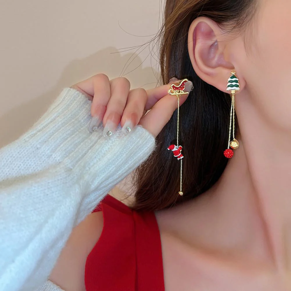 Creative Happy Christmas Time Earrings - Image 2