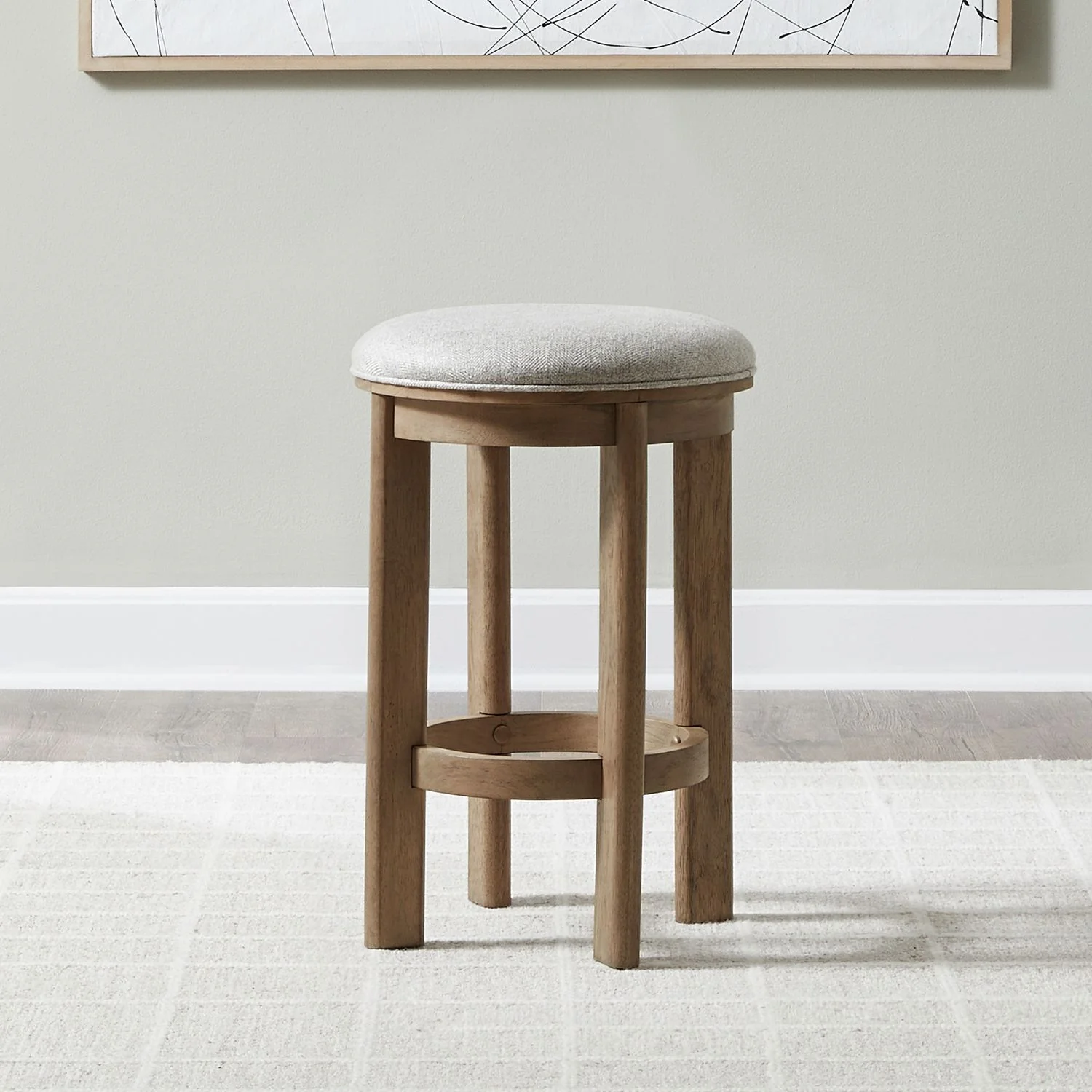 Ballentine – Upholstered Console Stool – Weathered Bronze