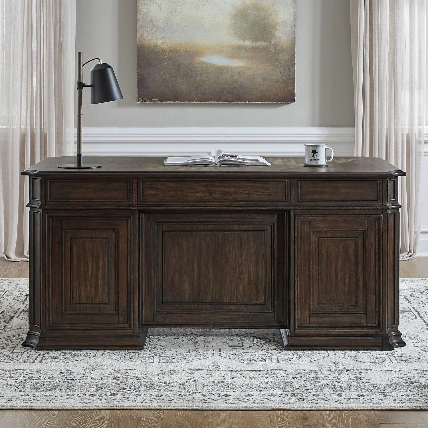 Providence Park – Jr Executive Desk – Chateau Brown