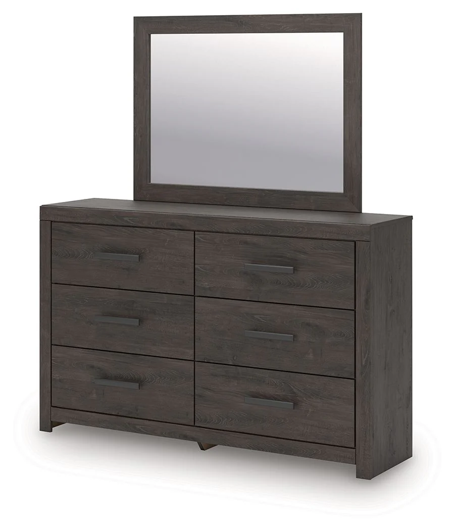 Prendonea - Dresser and Mirror - Charcoal - Image 3