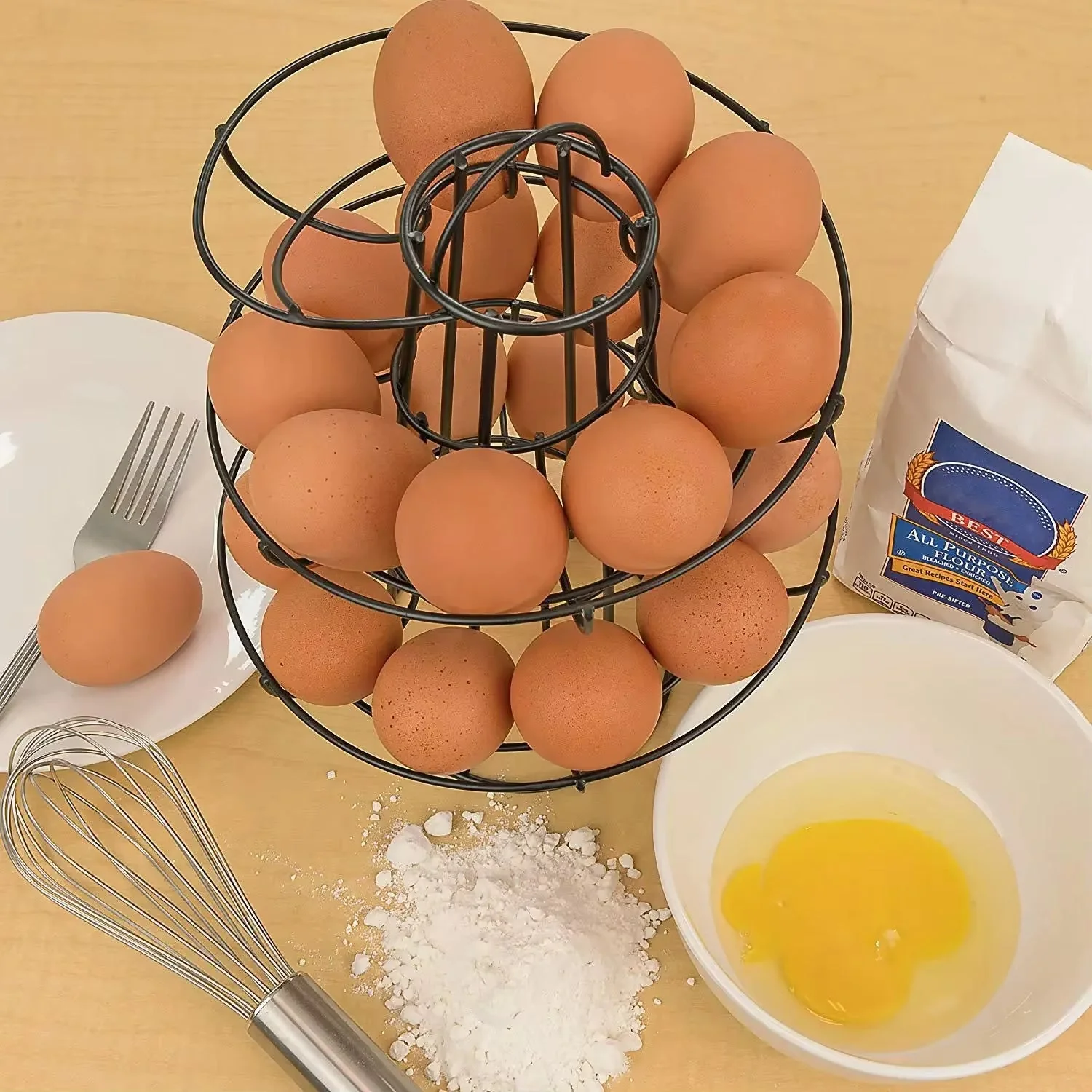 Spiral Rolling Egg Dispenser Rack - Image 2