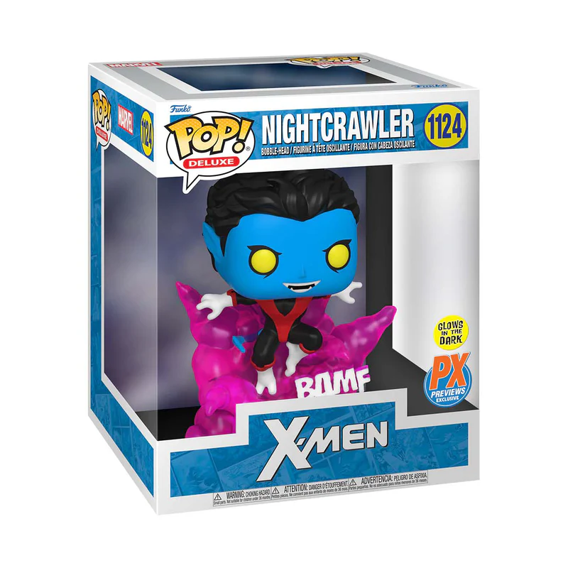 Funko Pop! Deluxe Marvel: X-Men - Nightcrawler Teleporting #1124 Glow-in-the-Dark PX Previews Exclusive - Image 2