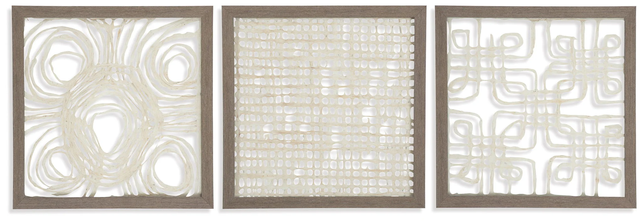 Odella – Wall Decor Set (Set of 3) – Cream / Taupe