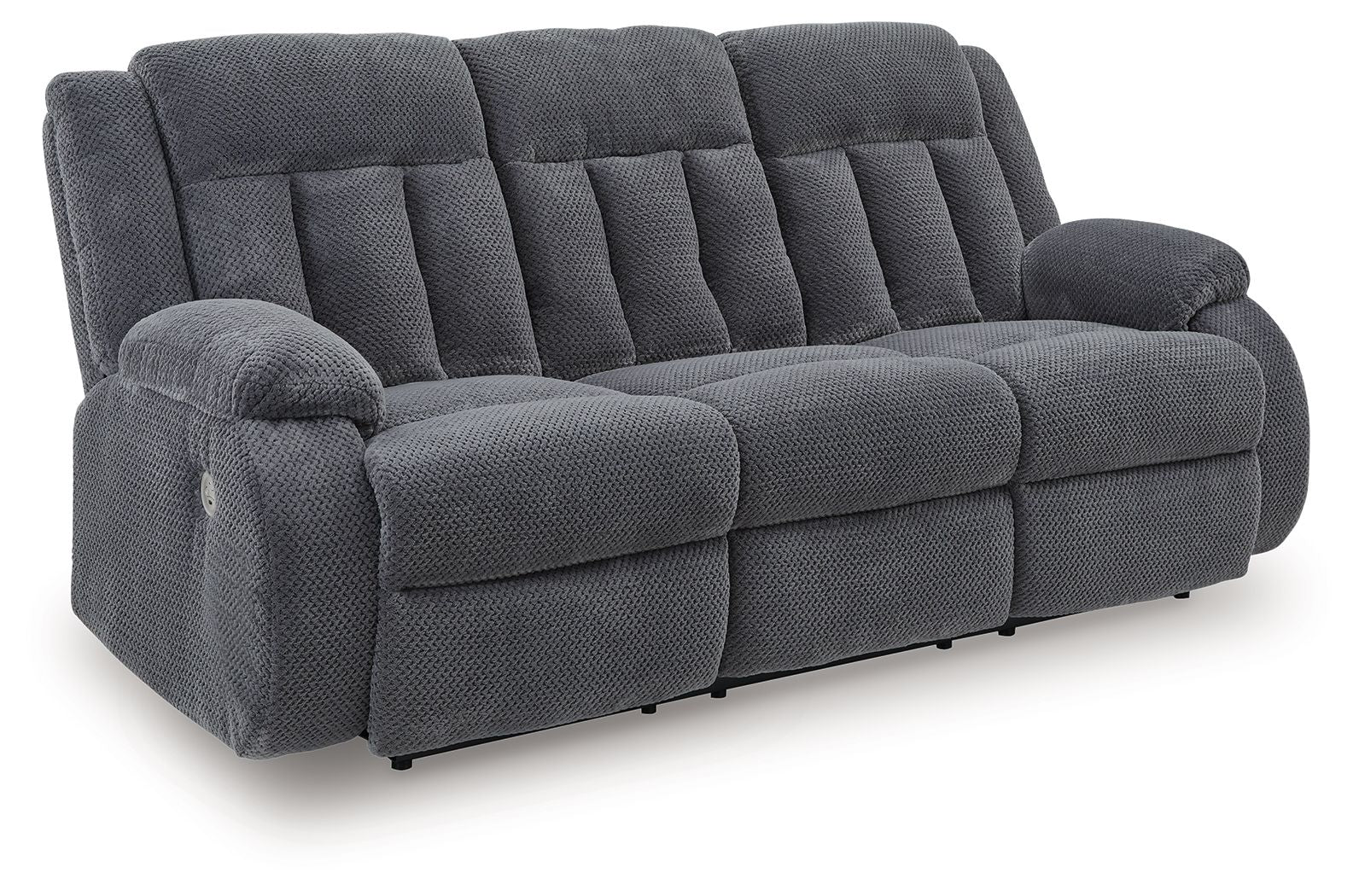 Observation - Reclining Power Sofa With Drop Down Table - Steel - Image 1