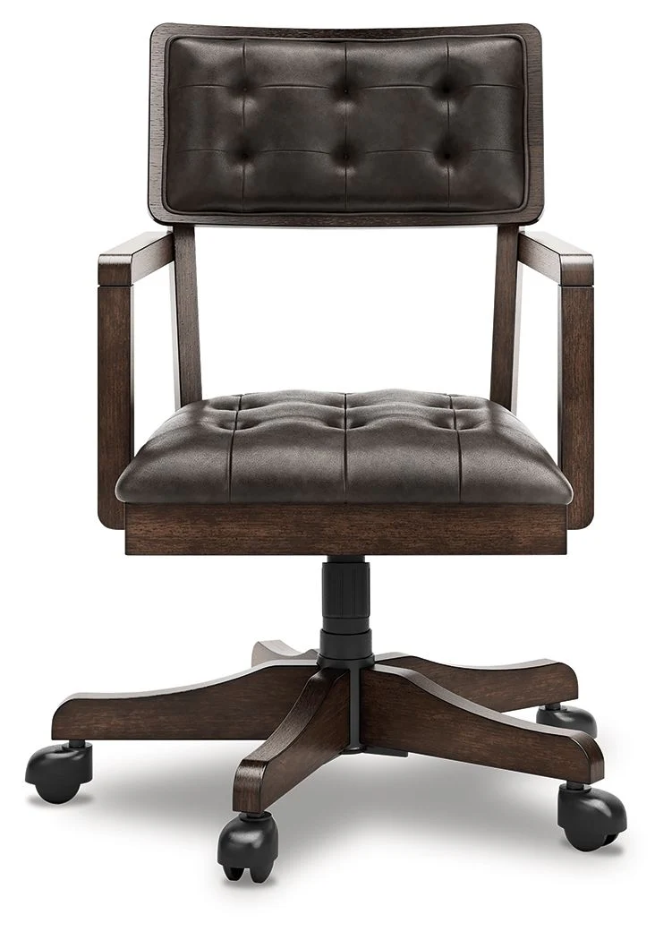 Breckington - Home Office Desk Chair - Dark Brown - Image 3