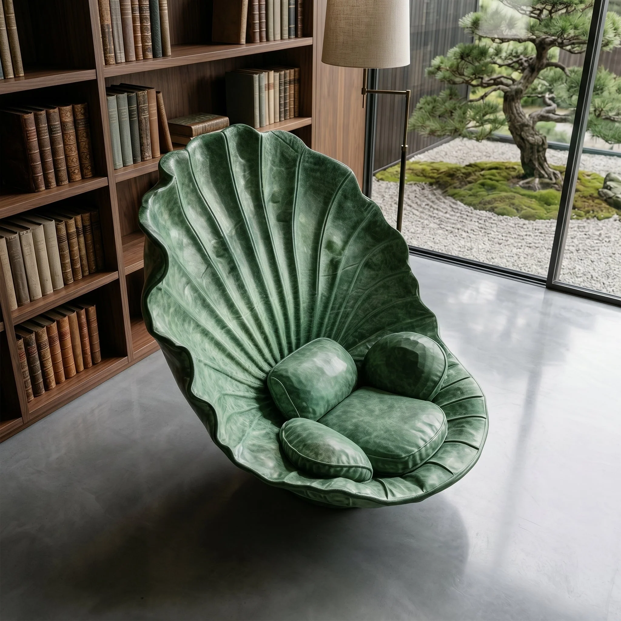 Sea Shell Velvet Accent Lounge Chair - Image 2