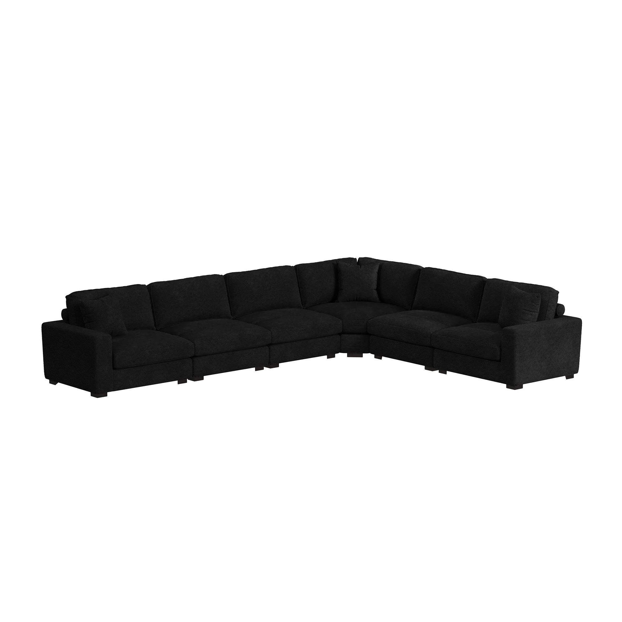 Arizona – Modular Armless Chair – Steno Black