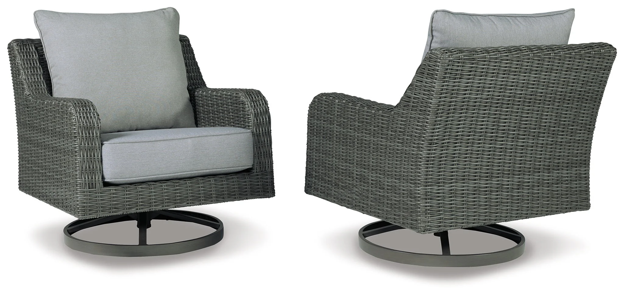 Elite Park - Swivel Lounge w/ Cushion - Gray - Image 2