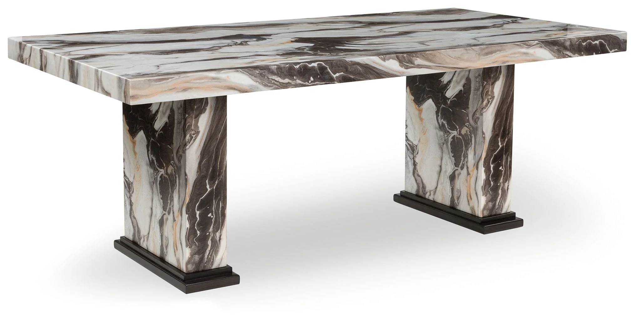 Jeshina - Dining Table - Dark Brown / Beige - Image 1