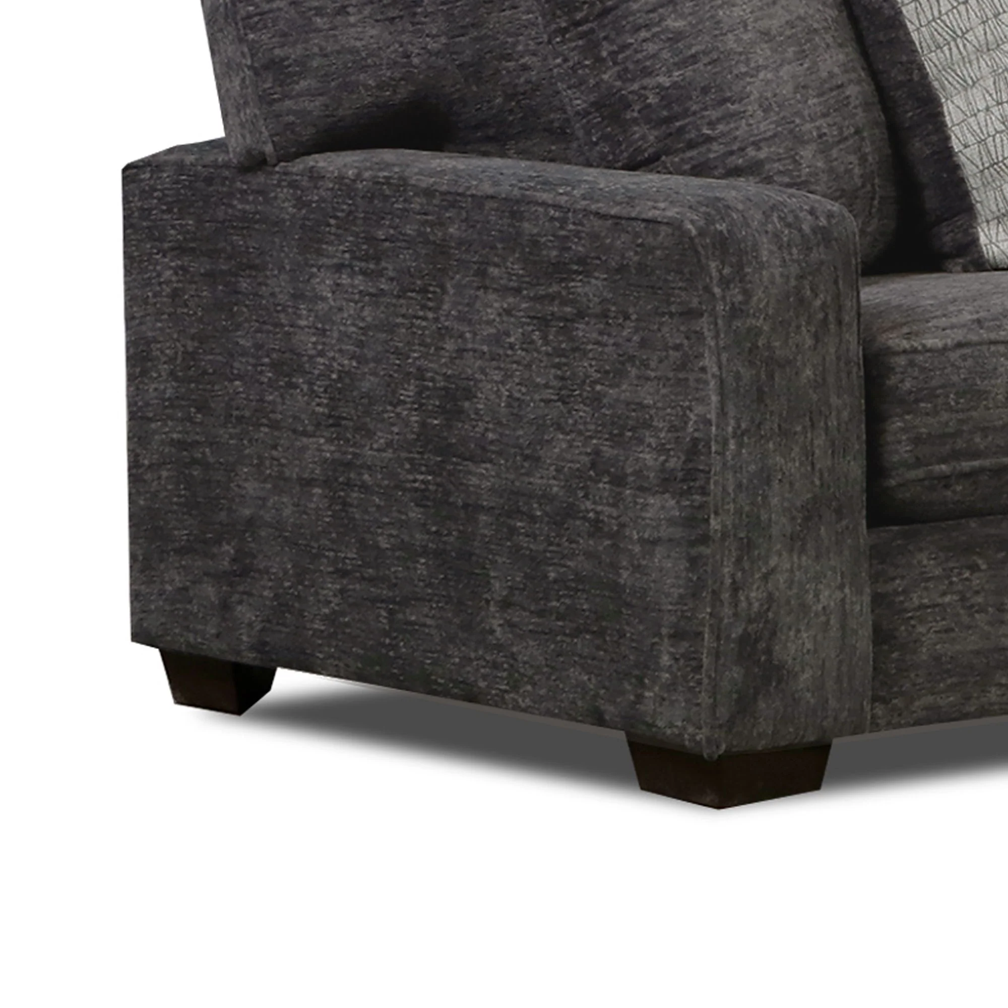 Tully - LHF Sofa With 4 Pillows - Galactic Charcoal - Image 2