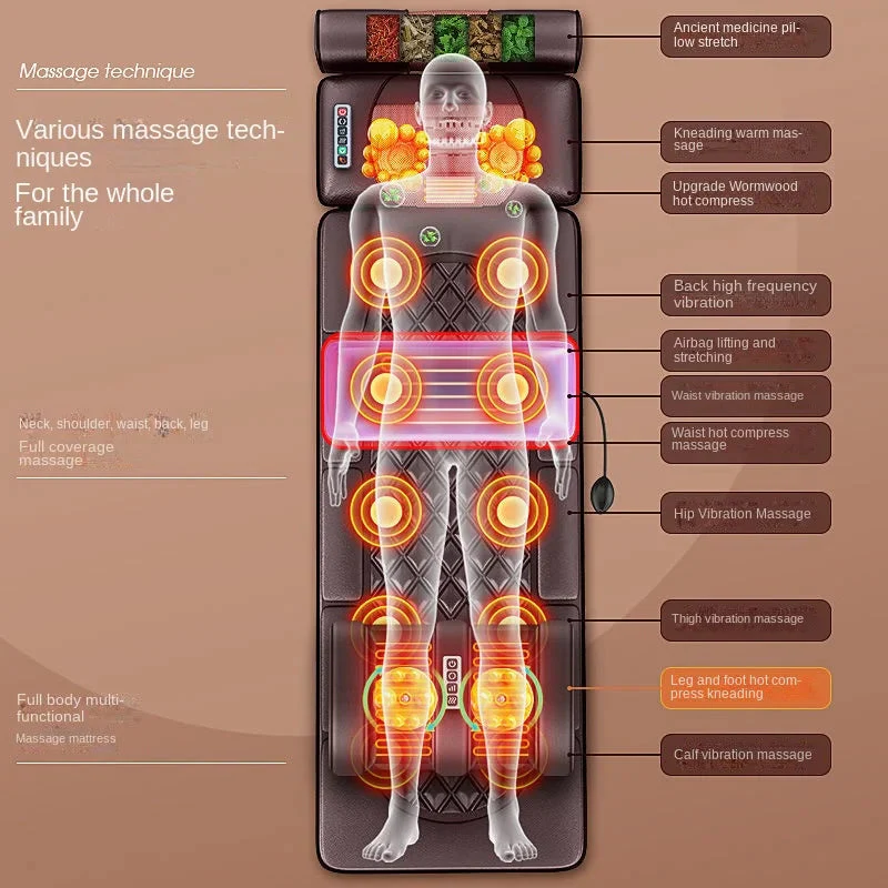 Infrared Heat Vibration Therapy Full Body Massage Mattress - Image 2