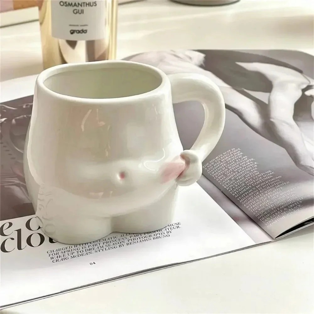 Big Belly Fat Ceramic Coffee Mug - Image 3