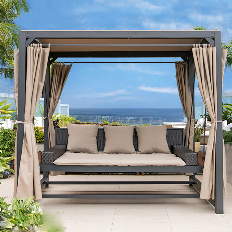 Nordic Style Breezy Outdoor Multifunctional Swing Bed - Image 2