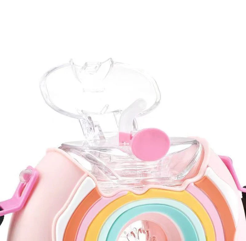 Cute Cartoon Built-in Straw Water Bottle - Image 2