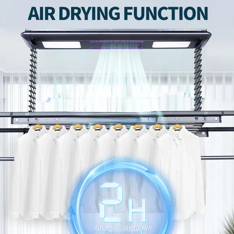 Eco-Friendly Ceiling Retractable Remote Control Smart Drying Rack - Image 3