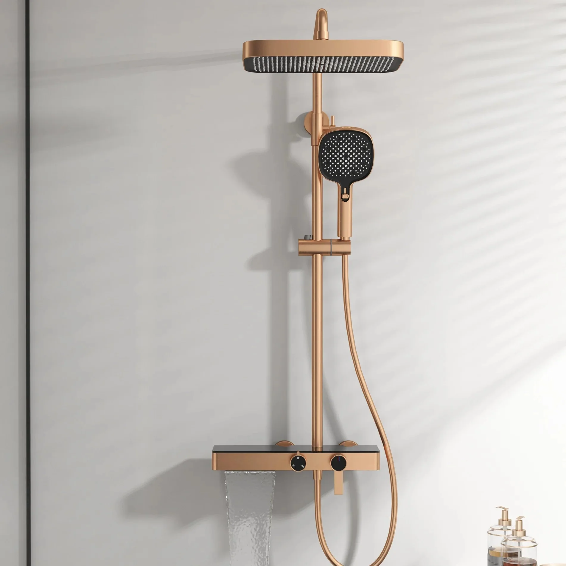 Golden Mist Dual-Mode Rainfall Shower Set - Image 2