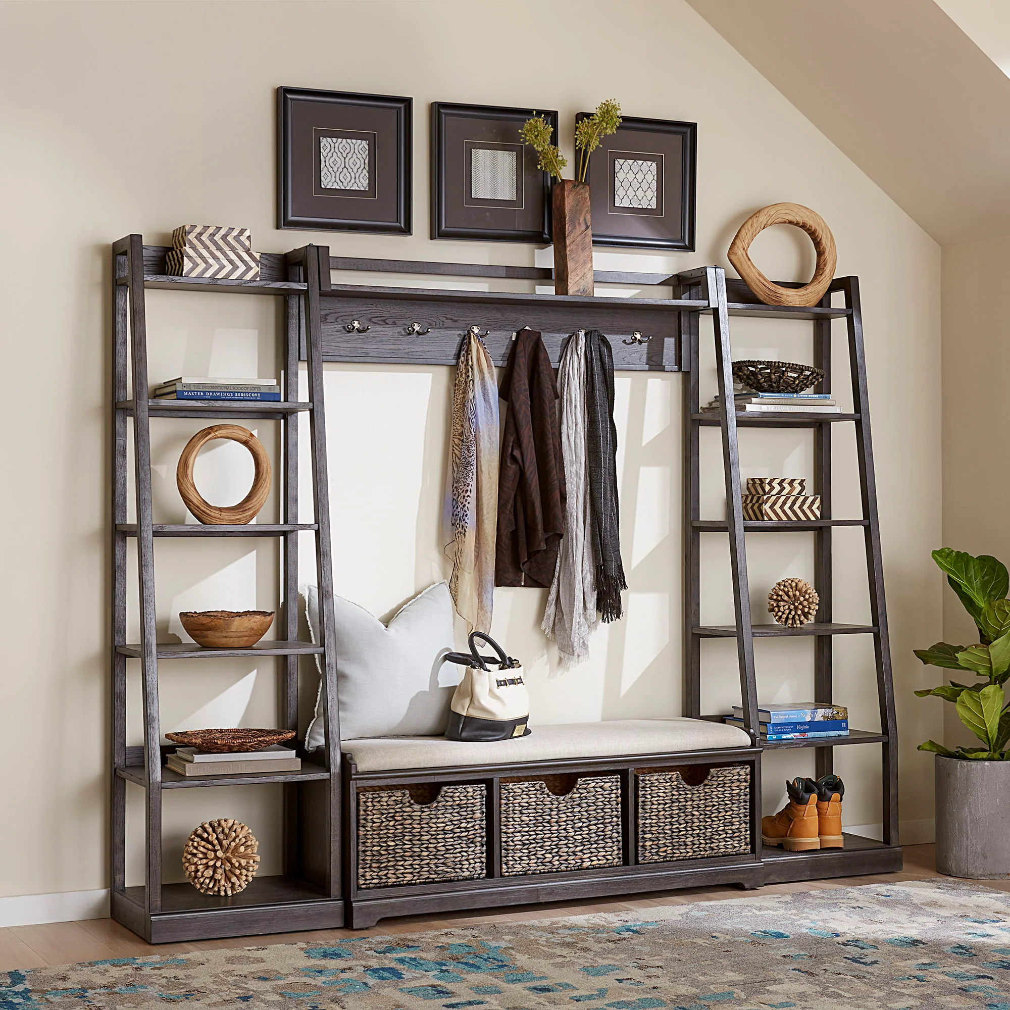 Mill Creek - 3 Piece Wall Unit Set - Peppercorn - Image 1
