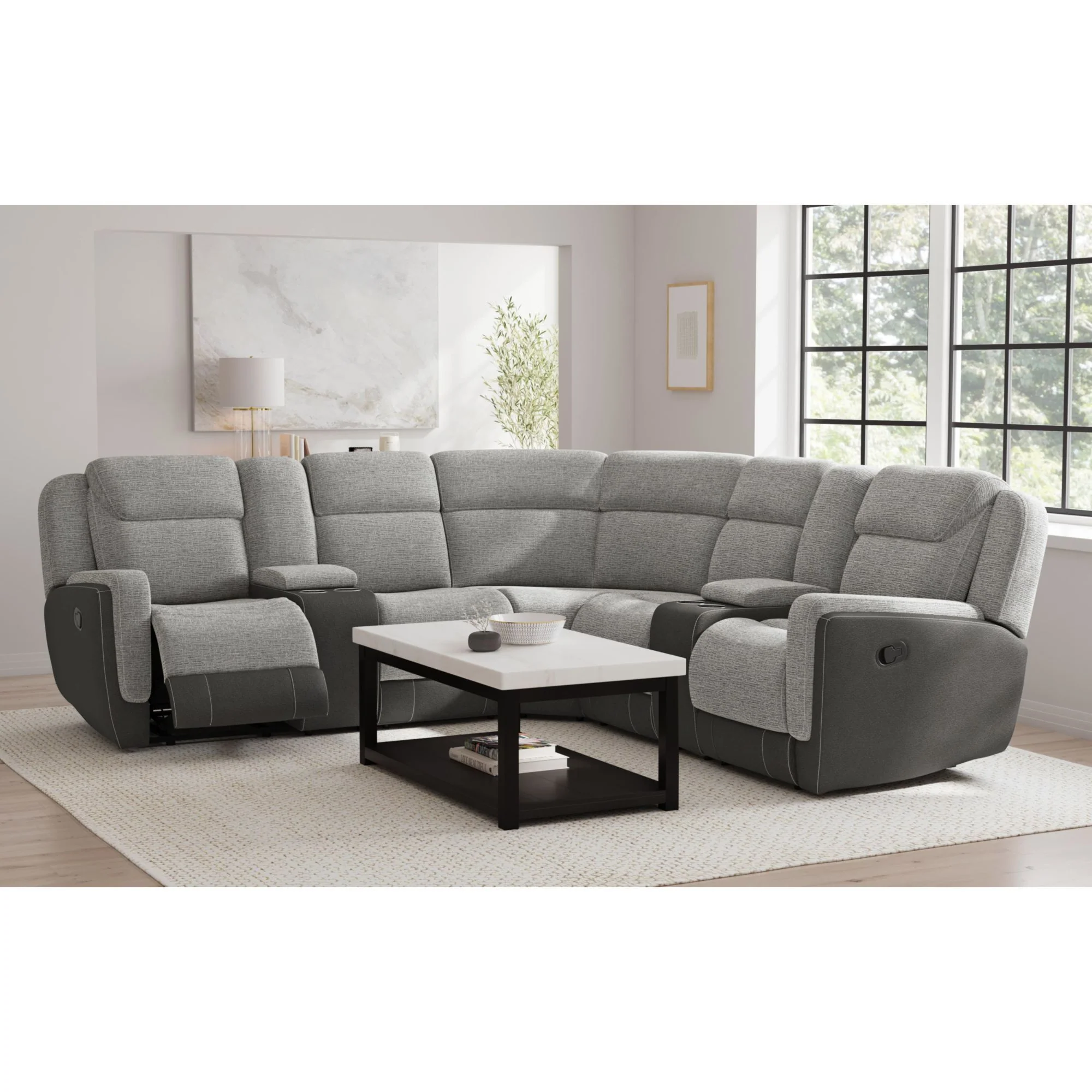 Hornet - 3 Piece Motion Sectional Set With Console - Image 3