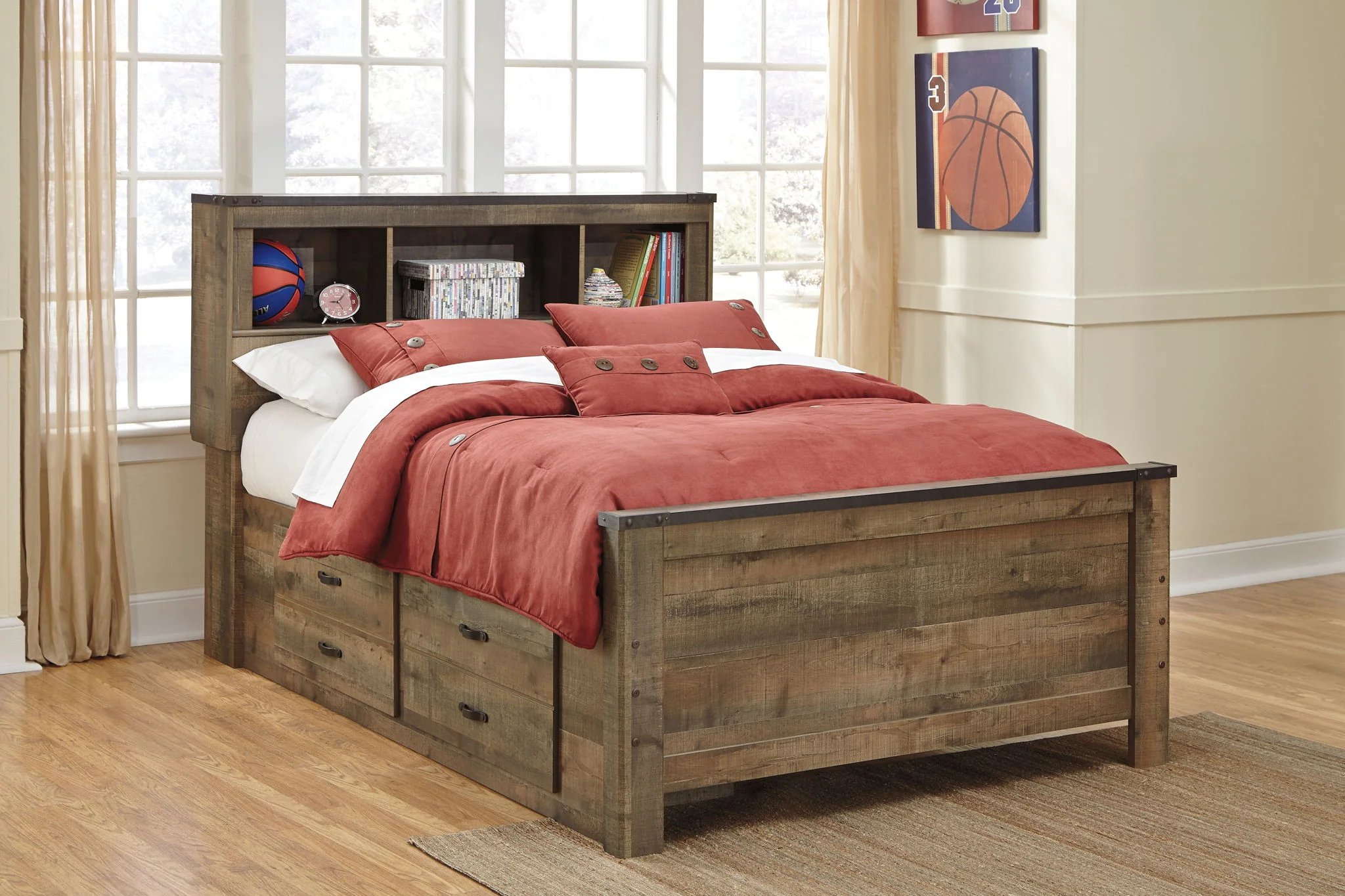 Trinell - Bookcase Bed With Storage - Image 2